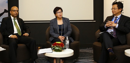 Tripartite pact (l-r): Servion vice president and region head of Asia Pacific, Abhijit Banerjee; Brandt International CEO Munirah Looi; and Cisco Malaysia country manager Albert Chai.